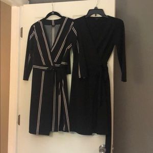 Two Ann Taylor wrap dresses